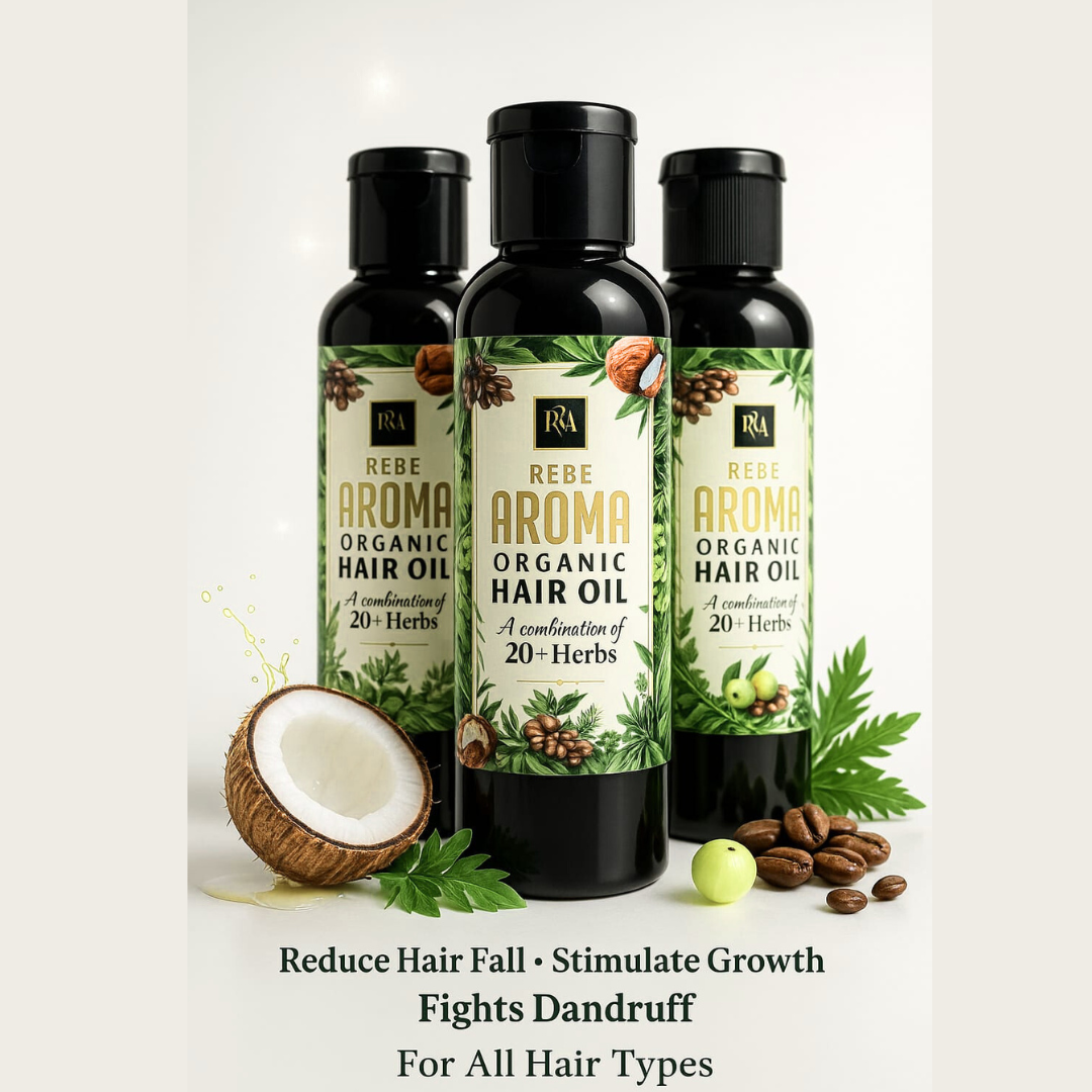 Rebe Aroma Organic Hair Oil Combination Of 20+ Herbs 200ML