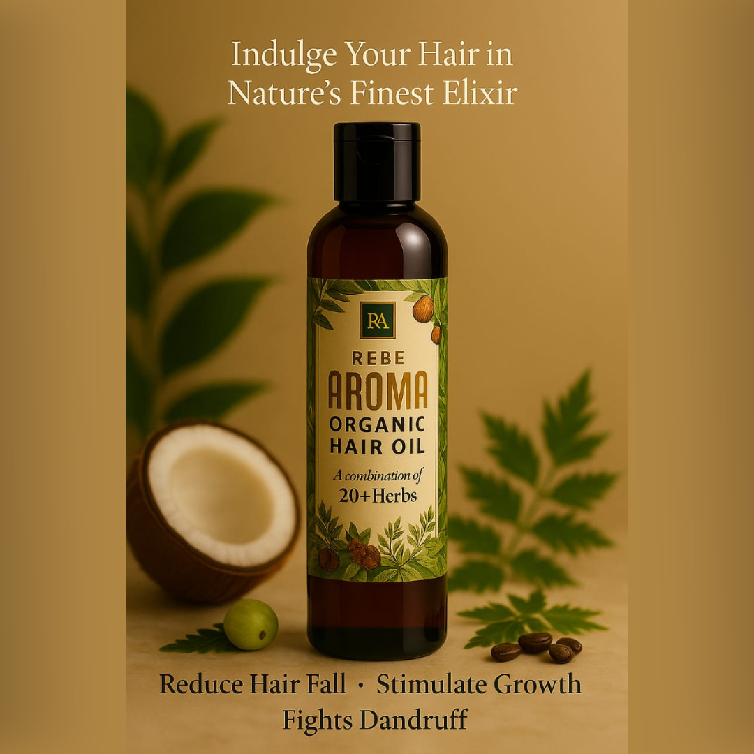 Rebe Aroma Organic Hair Oil Combination Of 20+ Herbs 200ML